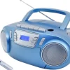 Soundmaster SCD5800BL przenośny system stereo Analogowy 3 W FM, PLL Niebieski Odtwarzacz mp3
