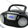 Soundmaster SCD5800SW przenośny system stereo Analogowy 3 W FM, PLL Czarny Odtwarzacz mp3