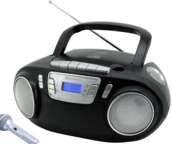 Soundmaster SCD5800SW przenośny system stereo Analogowy 3 W FM, PLL Czarny Odtwarzacz mp3