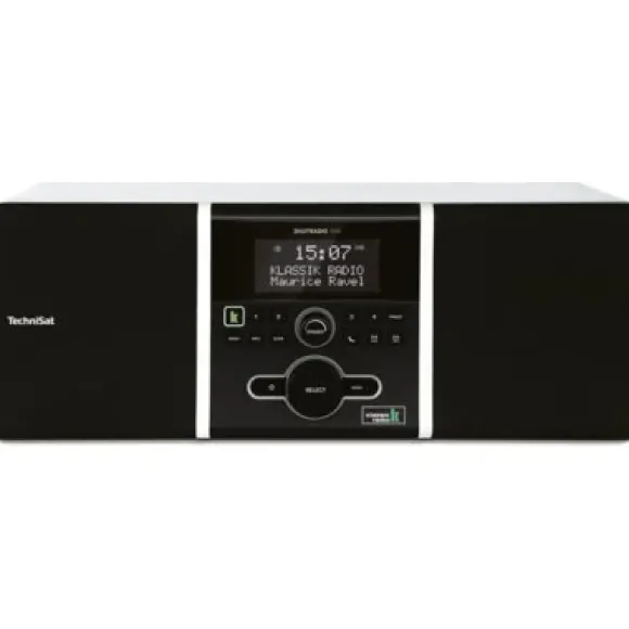TechniSat DigitRadio 305 Klassik Edition (DAB + cyfrowy, radio FM, drewniana obudowa Bass Reflex, 2 X 5 Watt, Favorit pamięci, AUX-IN, budzik, Sleep Timer) biały