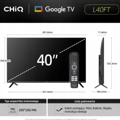 Telewizor CHiQ L40FT TV 40", FHD, smart, Google TV
