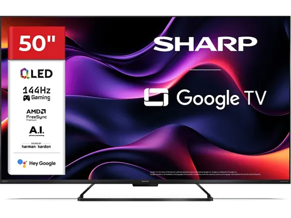 Telewizor SHARP 50HR8465E 50" 4K 144Hz Google TV Dolby Vision IQ Czarny