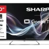 Telewizor SHARP QLED MiniLED 50JP7465E 50" 4K Google TV Dolby Vision Srebrny