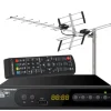 Tuner cyfrowy Esperanza EV106 DVB-T/T2 H.265/HEVC + antena kierunkowa VHF/UHF MUX8 ATD31S