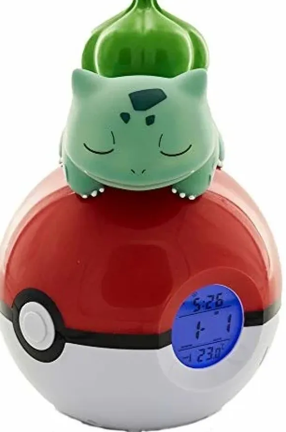 Unbekannt teknofun 811367 Pokemon bulbasaur Digital Alarm Clock Radio lamp & Functions, Green