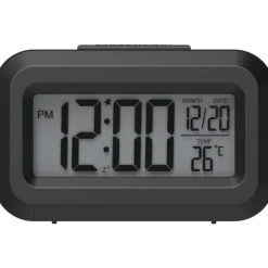 WG Budzik DigiTherm z wewnętrznym termometrem Czarny