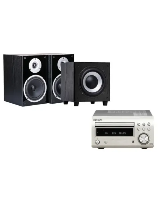 Zestaw stereo: RCD-M41 + RAPTOR 3 + SUB-9, Kolor: Silver